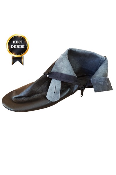 bilqasmi Hakiki Keçi Derisi Erkek-Kadın Mest – Fermuarlı, ASTARSIZ, Abdest Uy...