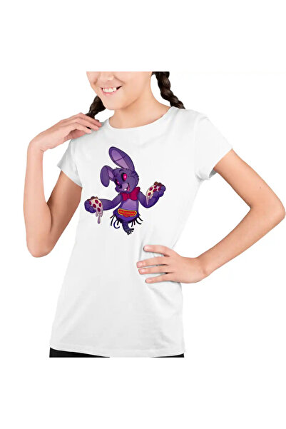 OEM Tricou Copii Fete Fnaf Bonnie Pizza Robot Five Nights at Freddy Horror Ha...