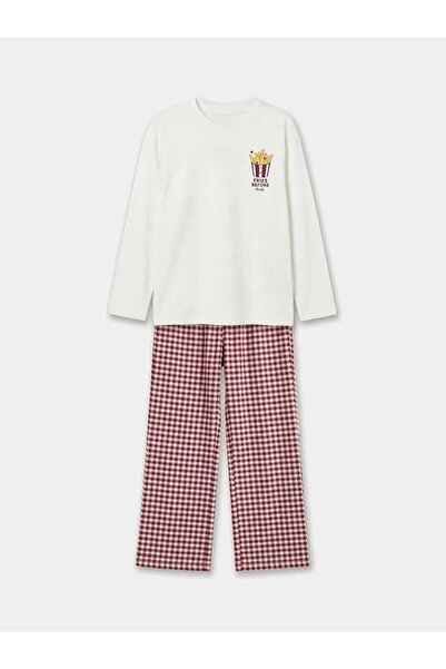 LC Waikiki Crew Neck Printed Girls' Pajama Set (S6)