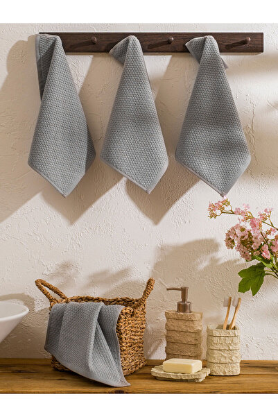 LC Waikiki Nevavm Cotton Face Towels with Difference in Color, Set of 4, 30X3...