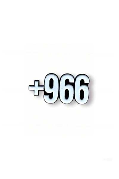 no markte New +966 Logo High Quality 3D Metal Stickers