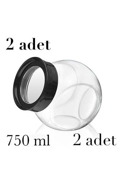 Mons Double Bottom Jar Qlux 750 ml Countertop Tea Coffee Salt Spice Jar C-00564