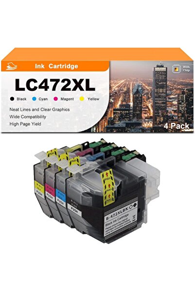 Brother LC472XL KARTUŞ MUADİL MFC-J2340DW MFC-J3540DW MFC-J3940DWPrinters 4 pcs