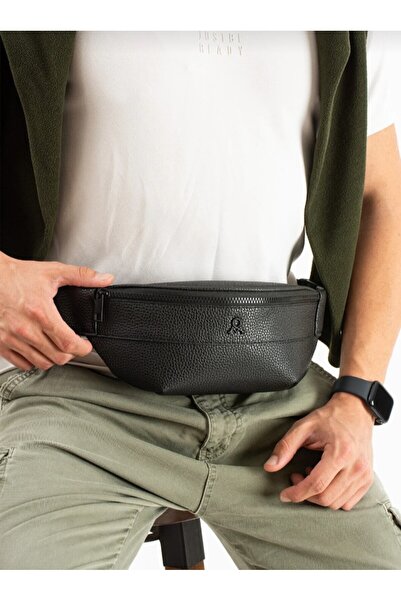 eflanmoda Geantă pentru bărbați pentru talie și umăr, confecționată din mater...