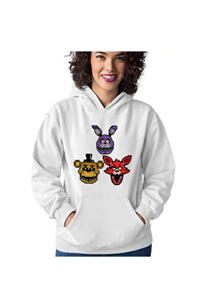OEM Women's Hoodie Fnaf Pixel Art Five Nights at Freddy's Horror Halloween