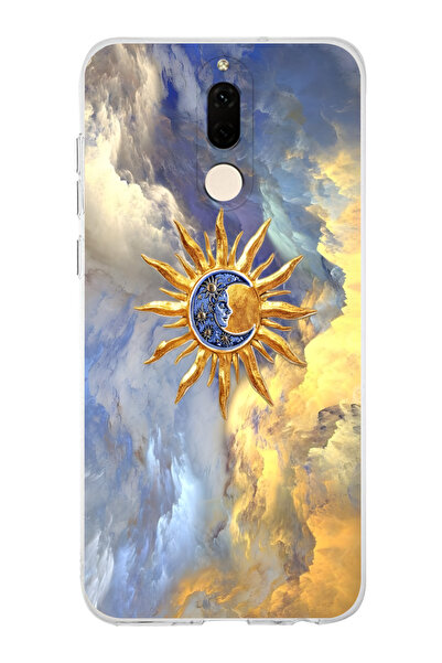 moonset Huawei Mate 10 Lite Uyumlu Baskılı Yumuşak Silikon Şeffaf Telefon Kılıfı