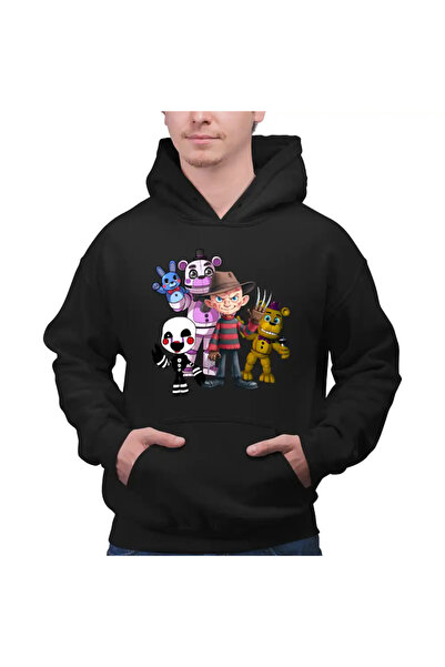 OEM Men's Hoodie Fnaf Freddy Krueger Five Nights at Freddy Horror Halloween