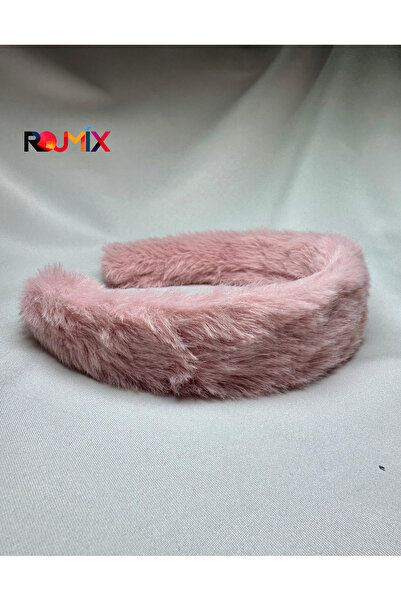 Rojmix Pembe Tüylü Peluş Taç