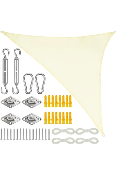 Belle Vous Triangular Sunshade Awning, 2x2x2 m,Waterproof,UV Protection,Balco...