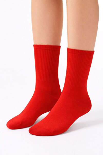 YAADE 2 Pairs of No-Show Red Women's Tennis Socks