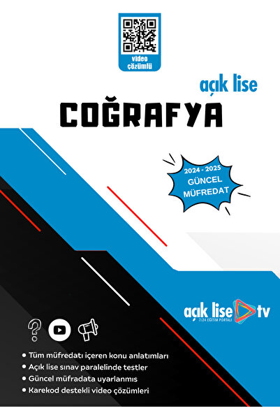Açık Lise TV Açık Lise COĞRAFYA 3 - Konu Soru - Güncel Müfredat
