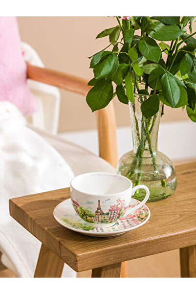 LC Waikiki Rmz Gi̇yi̇m Farkiyla Printed Porcelain Tea Cup Set