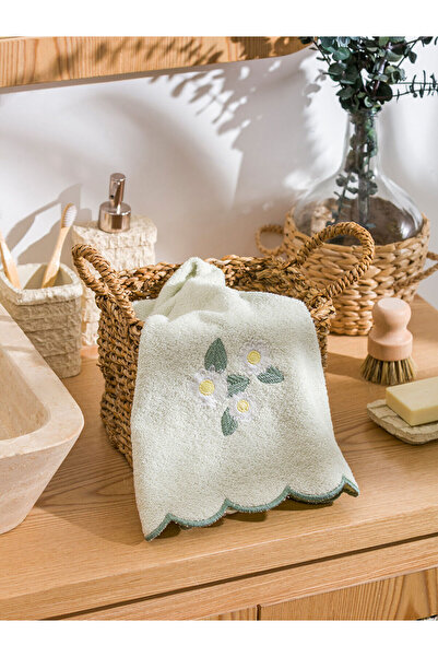 LC Waikiki Nevavm Flower Embroidered Cotton Face Towel 50X80 cm