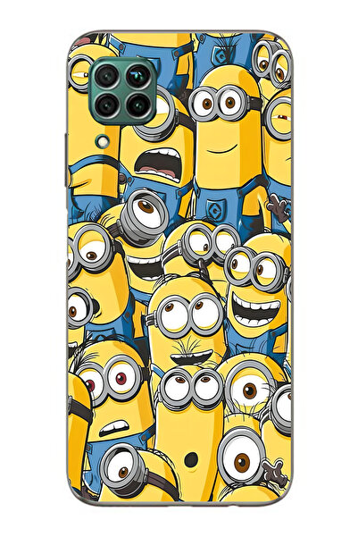 moonset Huawei P40 Lite Uyumlu Baskılı Yumuşak Silikon Şeffaf Telefon Kılıfı