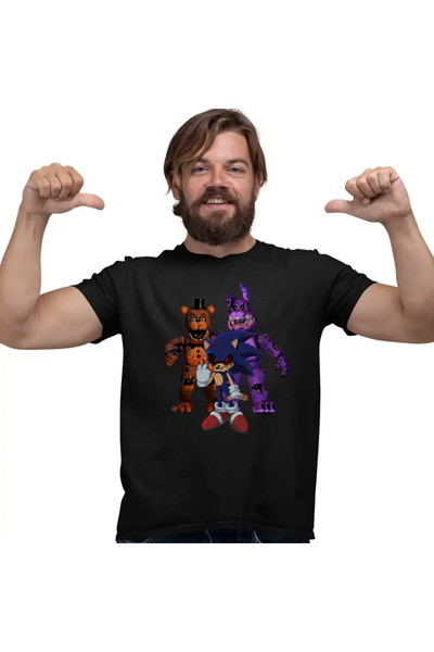 OEM Tricou Barbati Fnaf Sonic Five Nights at Freddy Horror Halloween