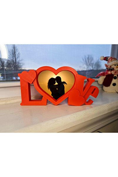 Carbon X LOVE photo frame, Valentine's Day, red, 21x10x2.4cm