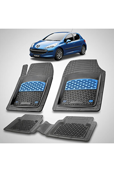 TEAMCAR Πατάκια αυτοκινήτου τύπου δίσκου συμβατά με Peugeot 207 Hatchback (5θ...