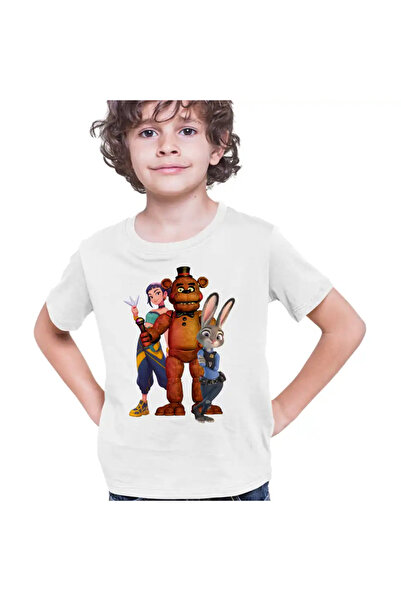 OEM Tricou Copii Baieti Fnaf Huntrix Zootopia Judy Politist Five Nights at Fr...