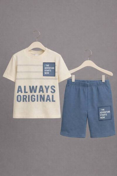 Milanlı Kids Αγορίστικο Βαμβακερό Καλοκαιρινό Σετ (Μπλούζα & Παντελόνι)