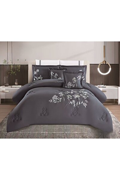 Red Rose مفرش نفرين مطرز صيفي مكون من 8 قطع مقاس 230*250 سم