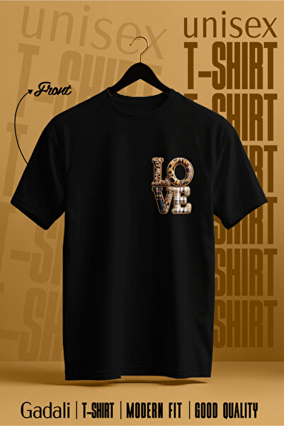 Gadali Unisex Leopard Fabric Look Printed Casual T-Shirt