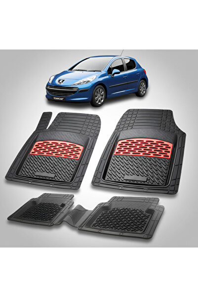 TEAMCAR Πατάκια αυτοκινήτου τύπου δίσκου συμβατά με Peugeot 207 Hatchback (5θ...