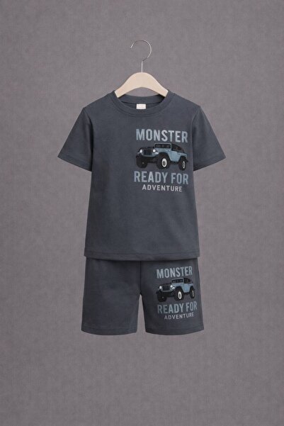 Milanlı Kids طقم صيفي قطني للأولاد من الأعلى والأسفل