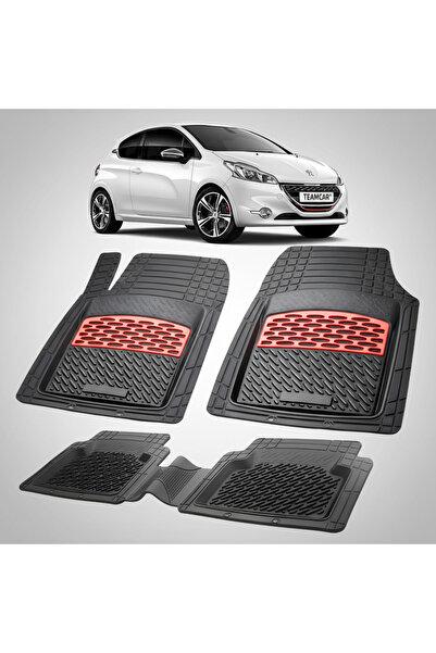 TEAMCAR Πατάκια αυτοκινήτου τύπου δίσκου συμβατά με Peugeot 208 (3θυρο, 2012-...