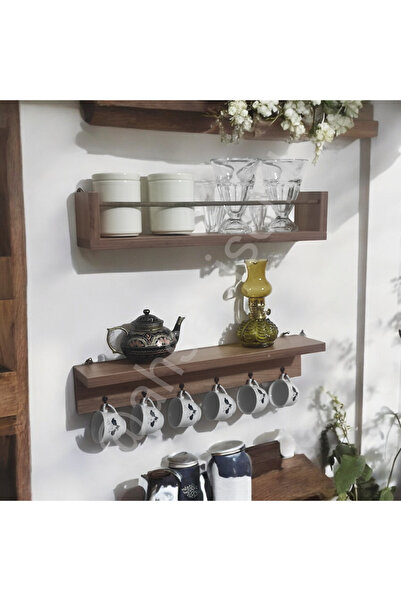 KADİR ALBAYRAK AHSAPİSCİLİK Kahve Köşesi, Baharatlık,Mutfak Rafı 50 cm