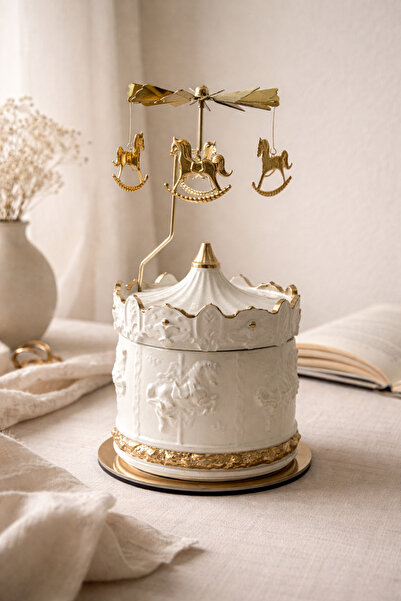 PELIUS صندوق زينة على شكل دوامة بتفاصيل ذهبية، دوامة بتفاصيل ذهبية، صندوق مجو...