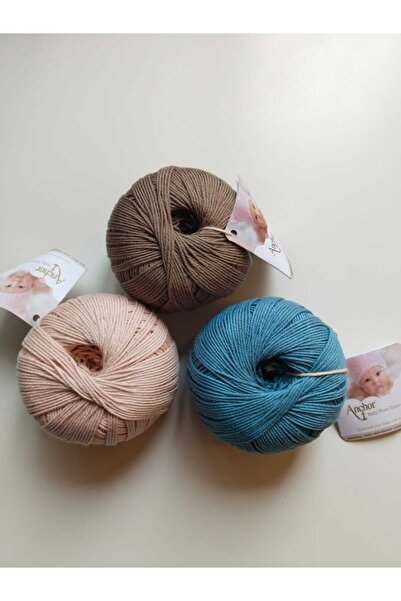 Anchor Βρεφικά Σετ Τριών Τεμαχίων από Αγνό Βαμβάκι, Νήμα Πλεξίματος στο χέρι,...