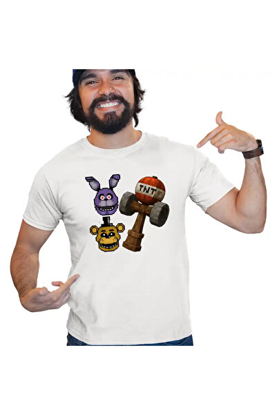 OEM Men's T-shirt Fnaf Kendama Minecraft Freddy Bonnie Five Nights at Freddy's