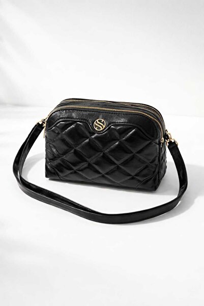 Sanmorris 1267 Cross Strap Multi-Compartment Shoulder and Cross Quilted Women...