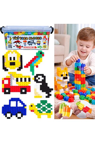 Kidstoria Yapı Blokları Tik Tak Bloklar 500PRÇ Eğitici Oyuncak Yapı Oyuncakla...