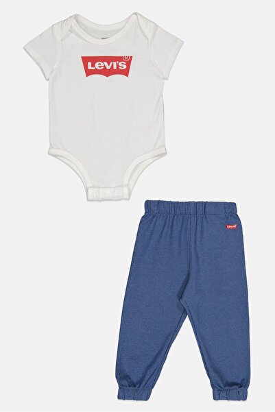 Levi's طقم ملابس داخلية وبنطال بشعار ماركة ملابس الأطفال الصغار، متعدد الألوان