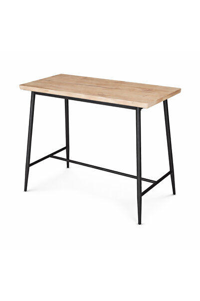 Kiwari Aven table, MDF and metal, 115x65x108 cm, modern, Black/Oak