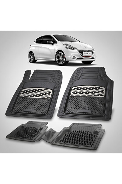 TEAMCAR Πατάκια αυτοκινήτου τύπου δίσκου συμβατά με Peugeot 208 (3θυρο, 2012-...