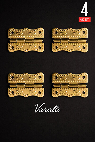Varalli 4 Adet Papatya Gold Menteşe Küçük - Süslü Dekoratif Fener, Kutu Mente...