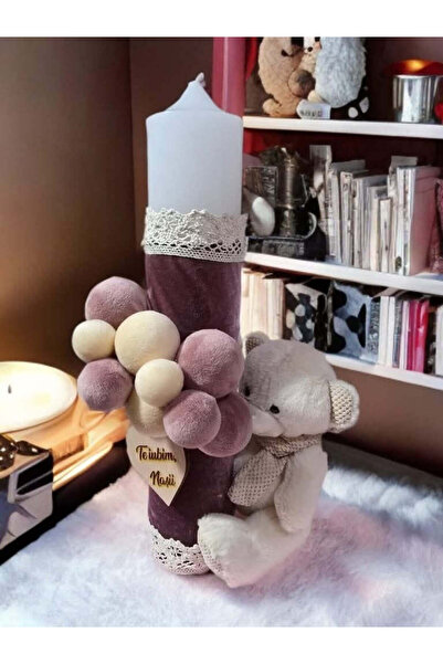 OBSIDION Lumanare BOTEZ URSULET - bile de catifea mov