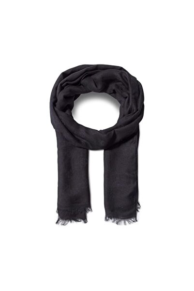 Guess Eșarfă textilă Ninette Jacquard, Neagră, 8 x 180, Pentru femei