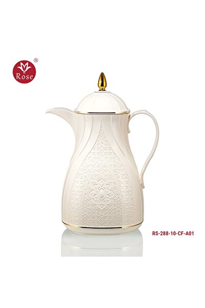 Rose -COFFE POT THERMOS-1.-LTR-LUXURY WACUUM FLASK-BEIGE