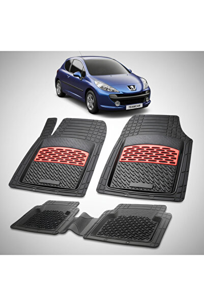 TEAMCAR Πατάκια αυτοκινήτου τύπου δίσκου συμβατά με Peugeot 207 Hatchback (3θ...