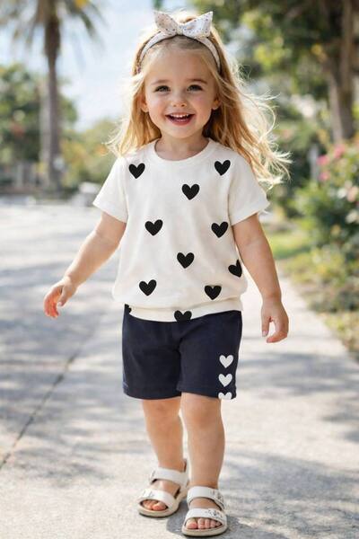 Milanlı Kids Set de vară din bumbac pentru fete