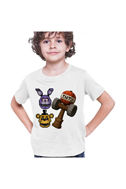 OEM Tricou Copii Baieti Fnaf Kendama Minecraft Freddy Bonnie Five Nights at F...