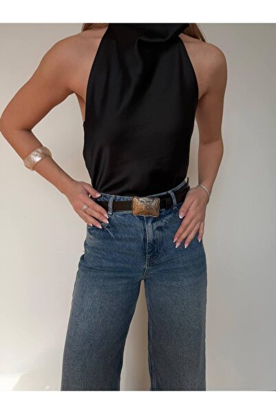 ERDESIGNN Women's Black Belt Women's Belt Pants Belt Skirt Belt Dress Belt