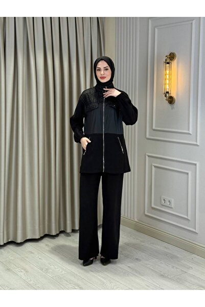 Jupe Women's Modern Mesh Detailed Two-Piece Set