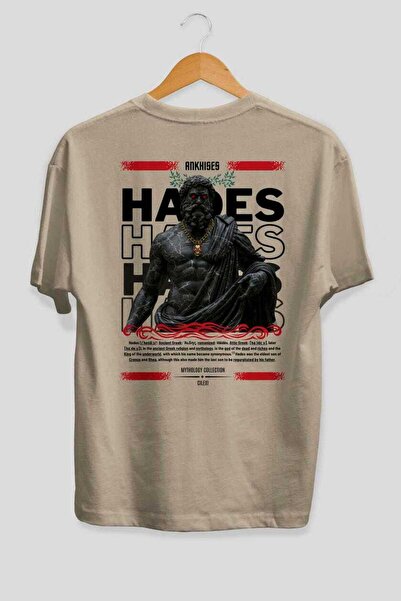 Ankhises Hades 1 Mythology Back Printed Oversize T-Shirt Men Women Cotton Cre...