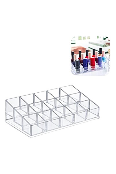 Saatistan Çok Bölmeli Oje ve Aksesuar Saklama Kutusu, Düzenli ve Şık Organiza...