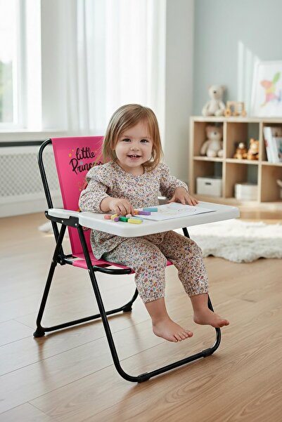 Exent Kids 2–6 Yaş, Little Princes Katlanır Portatif Çalışma Masası ve Sandal...