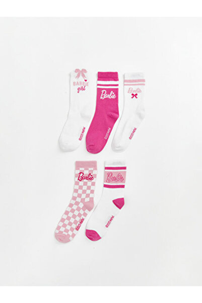 LC Waikiki RMZ Clothing Difference Барби мотив момичешки чорапи, 5 чифта